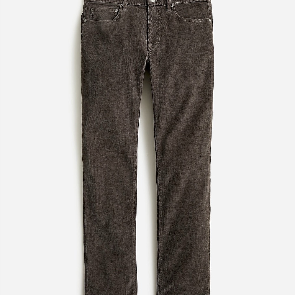 NEW J.Crew 484 Slim-fit Corduroys in True Graphite (35/32)